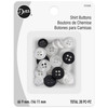 6 Pack - Dritz Shirt Buttons 20/Pkg-Black and White - 25566 - 072879309621
