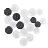 6 Pack - Dritz Shirt Buttons 20/Pkg-Black and White - 25566