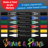 Faber-Castell Black Ed. Shake & Paint Acrylic Markers 6/Pkg-Classic Colors - 5A003JD4-1HDPB