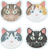 Diamond Dotz Diamond Art Coaster Kit 3.9"X3.9"-Cats - 5A003JCY-1HDNL