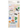Vicki Boutin Where To Next Thickers Stickers 88/Pkg-Happy Life Phrase/Chipboard - VB014111
