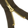 6 Pack - Avanti Brass Zipper 5"-Chocolate Brown - 5A003SFX-1HPZW - 700332275557
