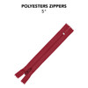 6 Pack - Avanti Nylon Zipper 5"-Sangria - 5A003SCK-1HPY8 - 700332467204
