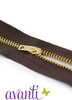 6 Pack - Avanti Brass Zipper 3"-Chocolate Brown - 5A003SG2-1HPZ1