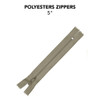 6 Pack - Avanti Nylon Zipper 5"-Nougat - 5A003SCK-1HPY9 - 700332507665
