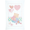 Jack Dempsey Stamped Crib Quilt Top-Bear & Hearts - 5A003T8X-1HQ3R