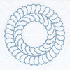 Jack Dempsey Stamped Quilt Blocks 18"X18" 6/Pkg-Feathering Circle - 5A003T93-1HQ3W