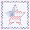 Jack Dempsey Stamped Quilt Blocks 18"X18" 6/Pkg-Usa Star - 5A003T93-1HQ44