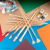 Royal & Langnickel White Bristle Long Handle Set-12pc- Variety Brush Set - 5A003T2V-1HPHG