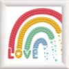 Diamond Dotz Diamond Facet Art Kit W/Frame 3"X3"3-Love Rainbow W/Frame - 5A003T12-1HPFT