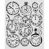 Stamperia Stencil 7.87"X9.84"-Mixed Clocks - 5A003N8G-1HJPZ
