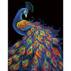 Diamond Dotz Diamond Facet Art Kit 8"X10" 4/Pkg-Neon Flock Peacock - 5A003T17-1HPFM