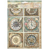 Stamperia Rice Paper A4 6/Pkg-Gardens of Time - 5A003N8P-1HJPC - 5993110051596