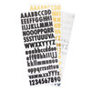 6 Pack - Sticko Alphabet Stickers-Black/Gold/Silver Futura - E5238396