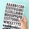 6 Pack - Sticko Alphabet Stickers-Black/Gold/Silver Futura - E5238396