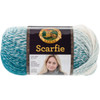 Lion Brand Scarfie Yarn-Cream/Teal - 826-215 - 023032019864