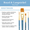 Royal & Langnickel(R) Gold Taklon Angular Variety Pack Brush-12/Pkg - RSET9306