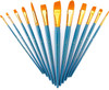 Royal & Langnickel(R) Gold Taklon Angular Variety Pack Brush-12/Pkg - RSET9306