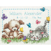 Dimensions Counted Cross Stitch Kit 12"X9"-Pet Friends Birth Record (14 Count) - 70-73883 - 088677738839