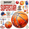 25 Pack - Memory Place Basketball Cardstock 12"X12"-Fast Break - 5A003QXG-1HMFL