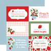 25 Pack - Echo Park Strawberry Fields Cardstock 12"X12"-6x4 Journaling Cards - 5A003QRJ-1HM5Y - 810208647699