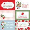 25 Pack - Echo Park Strawberry Fields Cardstock 12"X12"-6x4 Journaling Cards - 5A003QRJ-1HM5Y