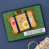 Spellbinders Clear Stamp & Die Set-Retro Suitcase & Sentiments - 5A003QYR-1HMH4