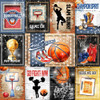 Memory Place Basketball Cardstock 12"X12"-Hoops & Dreams - 5A003QXG-1HMFK