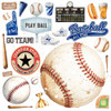 Memory Place Baseball Cardstock 12"X12"-Strike! - 5A003QXC-1HMFY