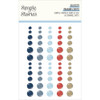 Simple Stories Glossy Enamel Dots-Vintage Sand & Sea - 5A003Q4Z-1HKLZ - 810191525035