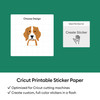 Cricut Printable Sticker Paper 12/PC-White - 5A003M3Y-1HHB8