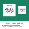 Cricut Printable Waterproof Holographic Sticker Set 5/PC-Transparent Holographic - 5A003M4H-1HHDC