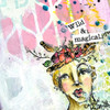 Dina Wakley MEdia Stencils 6"X6"-Groovy Coaster - 5A003Q26-1HKF7