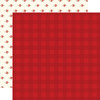25 Pack - Hello Christmas Double-Sided Cardstock 12"X12"-Red Plaid - CBHC124-10 - 787790204916