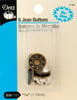 Dritz No-Sew Jean Buttons 11/16" 6/Pkg-Antique Brass - 4-38 - 072879252149