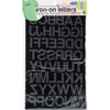 Dritz Iron-On Letters Soft Flock Block 1"-Black - BL100-BK - 749737202126