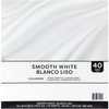 Colorbok 66.5lb Smooth Cardstock 12"X12" 40/Pkg-White - 74292 - 765468742922