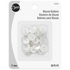 Dritz Blouse Buttons 20/Pkg-White - 25565 - 072879309614