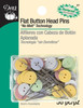 Dritz Flat Button Head Pins 50/Pkg- - 67