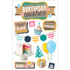 3 Pack - Paper House 3D Stickers 4.5"X7.5"-Birthday Wishes - STDM242E