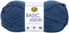 3 Pack - Lion Brand Basic Stitch Anti-Pilling Yarn-Deep Denim Heather - 202-406 - 023032080956