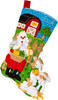Bucilla Felt Stocking Applique Kit 18" Long-Harvest Time Santa - 89621E