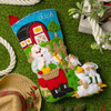 Bucilla Felt Stocking Applique Kit 18" Long-Harvest Time Santa - 89621E