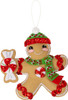 Bucilla Felt Ornaments Applique Kit Set Of 6-Dressed Up Gingerbread - 89644E