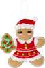 Bucilla Felt Ornaments Applique Kit Set Of 6-Dressed Up Gingerbread - 89644E