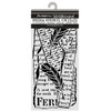 Stamperia Stencil 4.72"X9.84"-Letter and Feathers - 5A003R6T-1HMT5 - 5993110052661