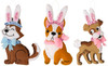 Bucilla Felt Ornaments Applique Kit Set Of 3-Bunny Puppies - 89679E