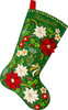 Bucilla Felt Stocking Applique Kit 18" Long-Poinsettia Elegance - 5A0021SD-1G4PB - 046109896847