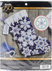 Bucilla Felt Stocking Applique Kit 18" Long-Sparkle Snowflake - 86709 - 046109867090