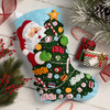 Bucilla Felt Stocking Applique Kit 18" Long-Santa's Candy Cane Christmas - 5A002W1T-1GWQX